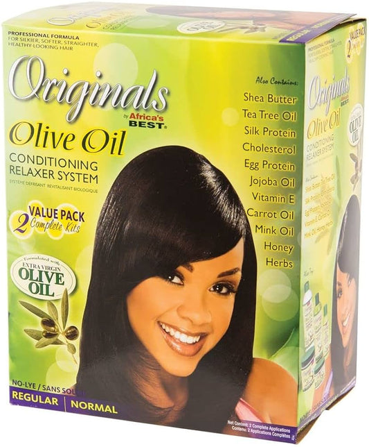 Africa's BEST Organics Olive Oil VALUE PACK 2 Relaxer REGULAR