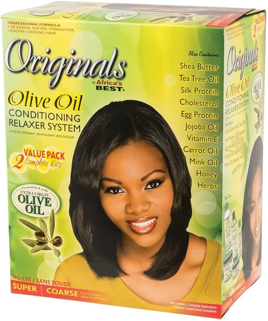 Africa's BEST Organics Olive Oil VALUE PACK 2 Relaxer SUPER