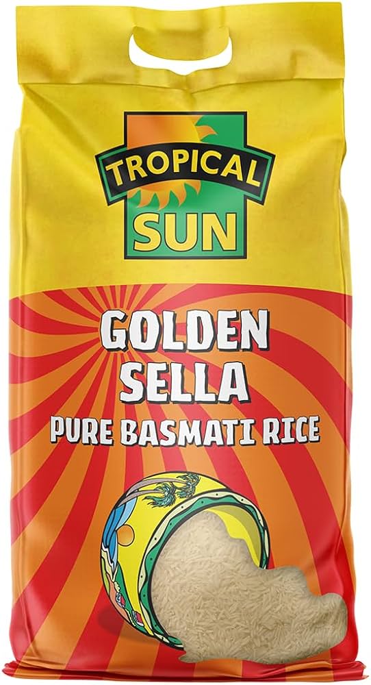 Basmati Rice Golden Sella 10kg TROPICAL SUN