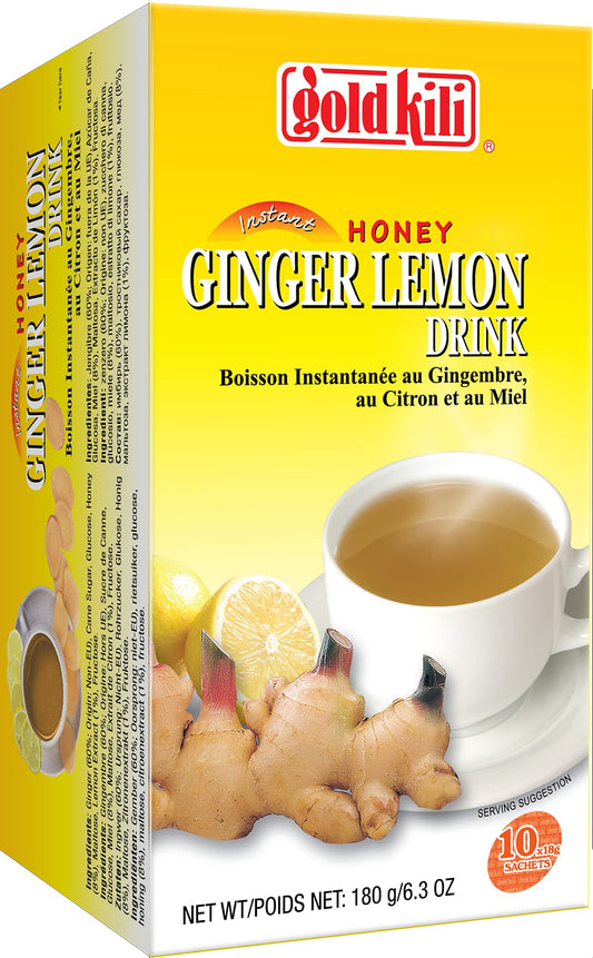 Instant Honey Ginger Lemon Tea 10 x 18gr GOLD KILI (box)