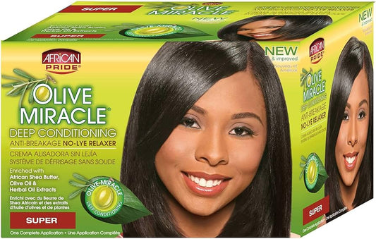 African Pride Olive Miracle Anti-Breakage Relaxer Coarse